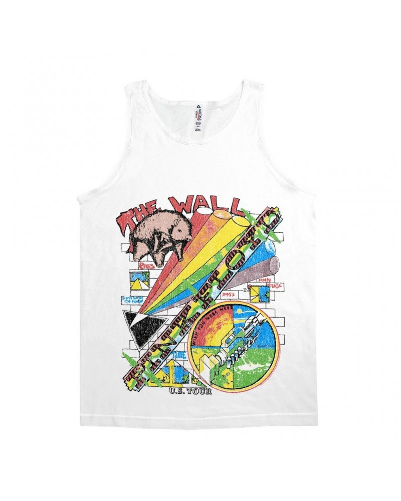 Pink Floyd Unisex Tank Top | The Wall U.S. Tour Sketch Distressed Shirt $10.48 Shirts