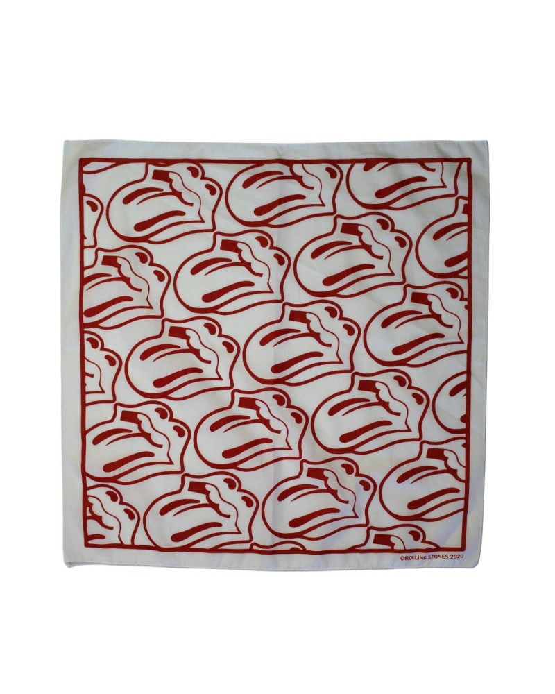 The Rolling Stones White/Red Tongue Bandana $7.50 Accessories