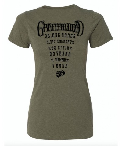 Grateful Dead Women's 50th Concert Tee (Olive) $8.20 Shirts