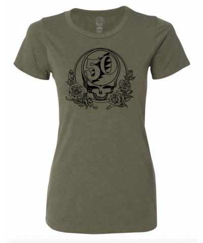 Grateful Dead Women's 50th Concert Tee (Olive) $8.20 Shirts