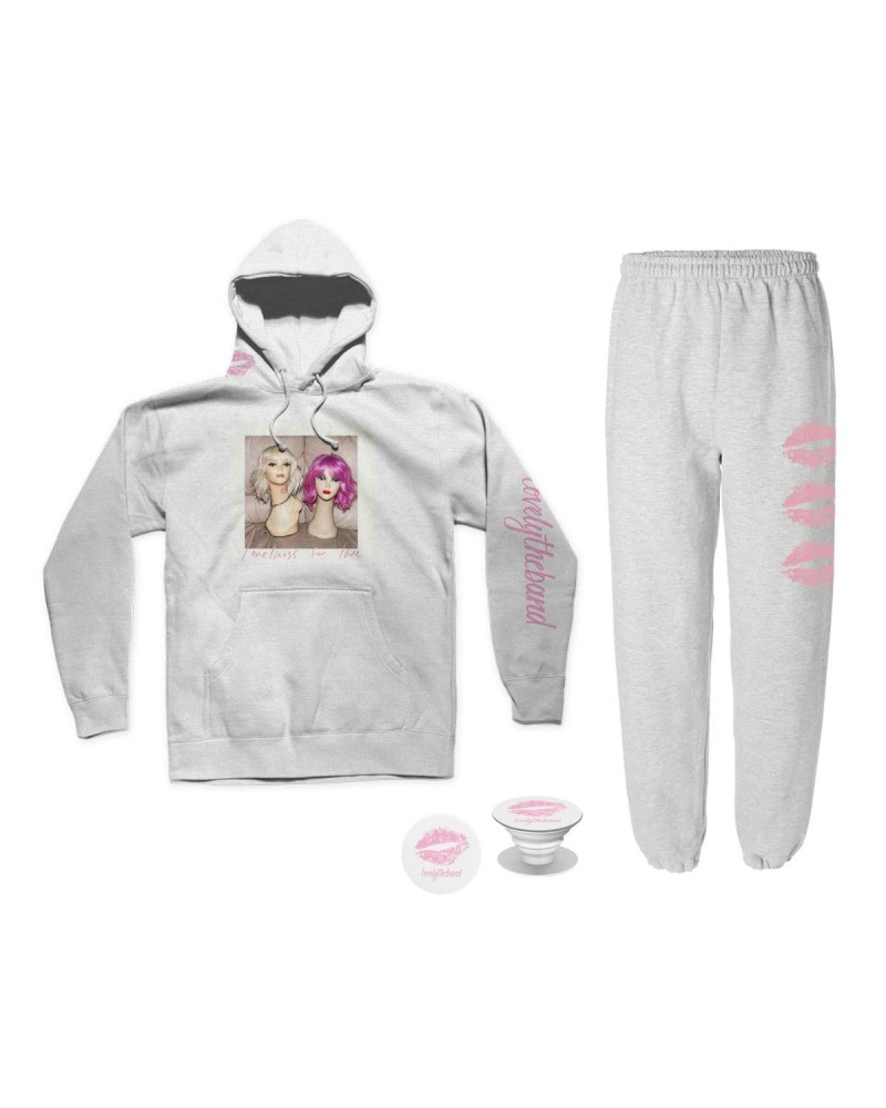 lovelytheband loneliness for love white hoodie & sweatpants $34.20 Sweatshirts