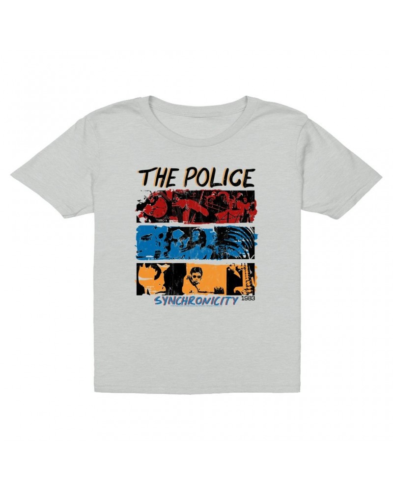 The Police Kids T-Shirt | 1983 Synchronicity Tour Distressed Kids T-Shirt $10.23 Kids