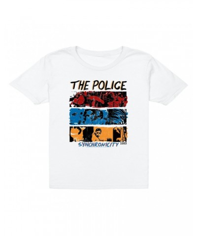 The Police Kids T-Shirt | 1983 Synchronicity Tour Distressed Kids T-Shirt $10.23 Kids