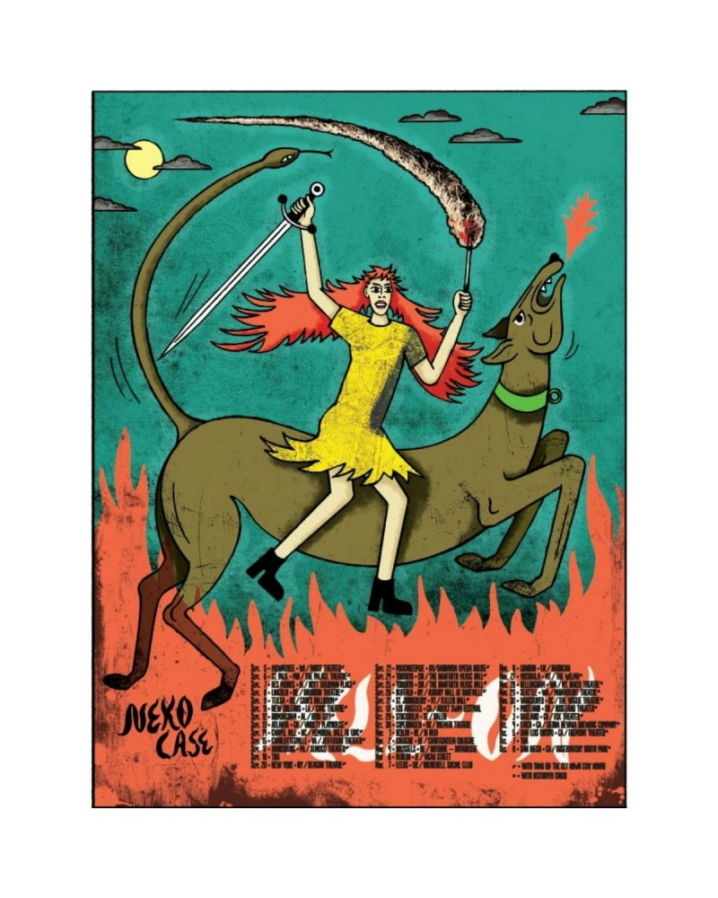 Neko Case Wagner 2018 Tour Poster $15.00 Decor