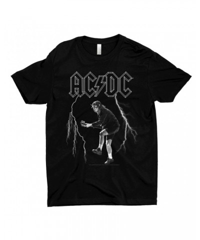 AC/DC T-Shirt | Angus Young Lighting On Stage Design Shirt $11.73 Shirts