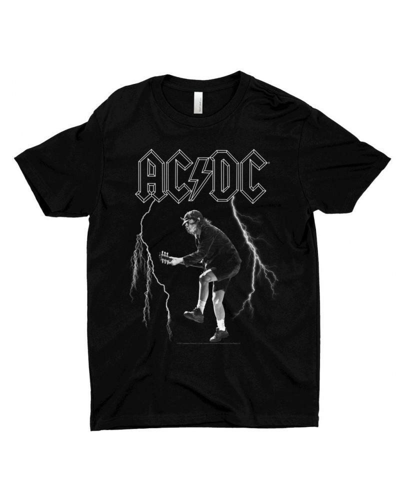 AC/DC T-Shirt | Angus Young Lighting On Stage Design Shirt $11.73 Shirts