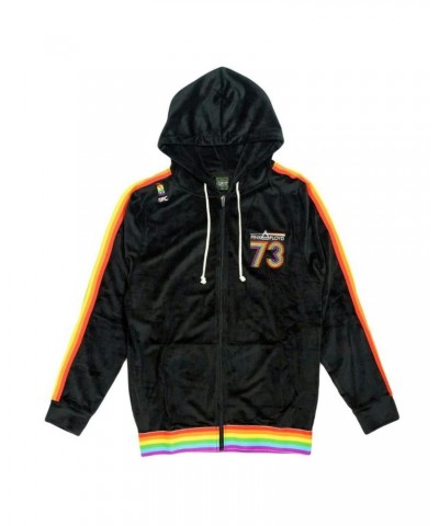 Pink Floyd DSOTM V2 Black Rainbow Velour Mens Zip Up Hoodie $36.45 Sweatshirts