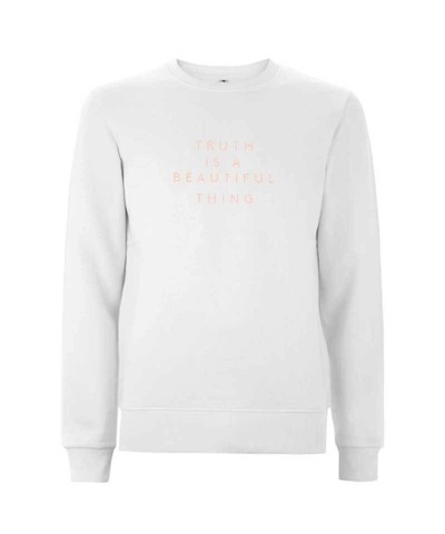 London Grammar TRUTH IS A BEAUTIFUL THING WHITE CREW NECK SWEATER $15.54 Sweatshirts