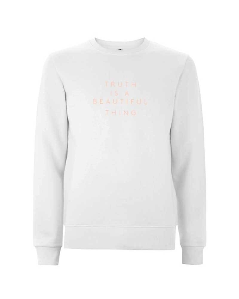 London Grammar TRUTH IS A BEAUTIFUL THING WHITE CREW NECK SWEATER $15.54 Sweatshirts