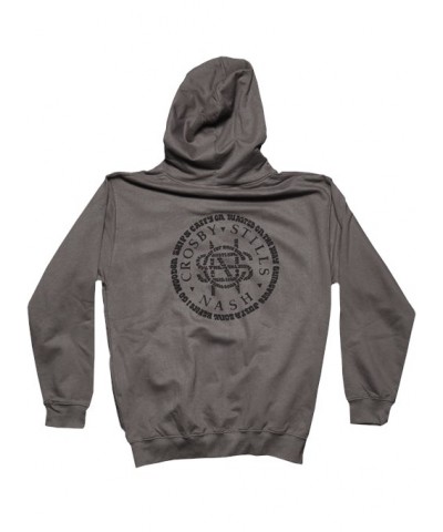 Crosby Stills & Nash CSN "Song Titles Circle Logo" Zip Hoodie $11.70 Sweatshirts