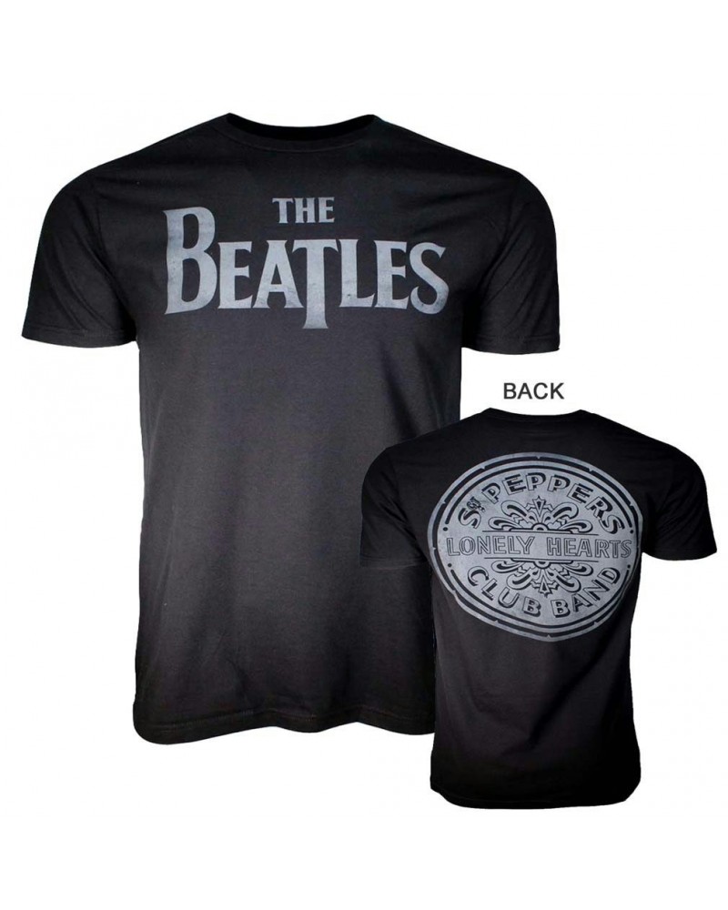 The Beatles T Shirt | Beatles Lonely Hearts Black T-Shirt $7.58 Shirts