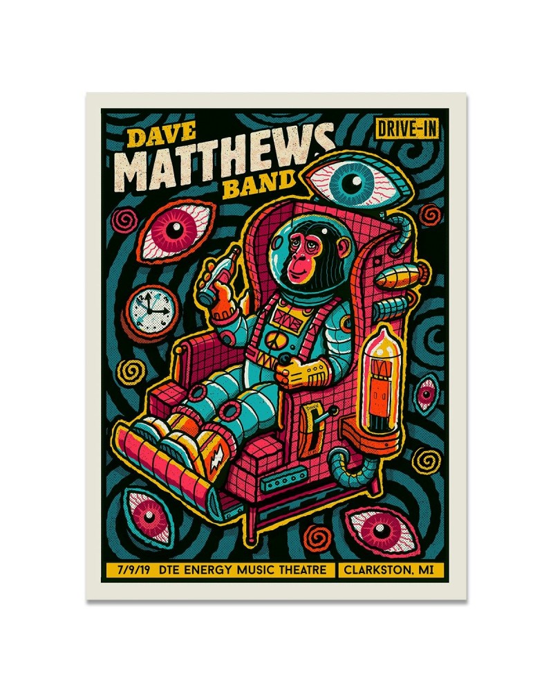 Dave Matthews Band Drive-In Poster – Clarkston MI – 7/9/19 $17.00 Decor