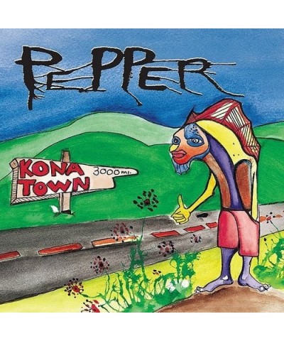 Pepper Kona Town (Red Green & Yellow Striped) Vinyl Record $15.41 Vinyl