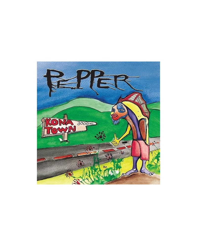 Pepper Kona Town (Red Green & Yellow Striped) Vinyl Record $15.41 Vinyl