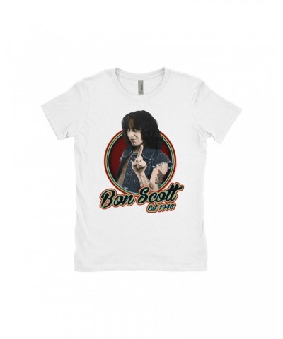 Bon Scott Ladies' Boyfriend T-Shirt | Established 1946 Shirt $10.23 Shirts