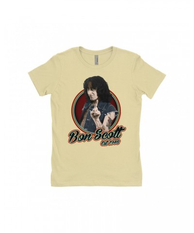 Bon Scott Ladies' Boyfriend T-Shirt | Established 1946 Shirt $10.23 Shirts