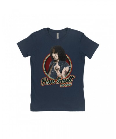 Bon Scott Ladies' Boyfriend T-Shirt | Established 1946 Shirt $10.23 Shirts