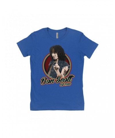 Bon Scott Ladies' Boyfriend T-Shirt | Established 1946 Shirt $10.23 Shirts