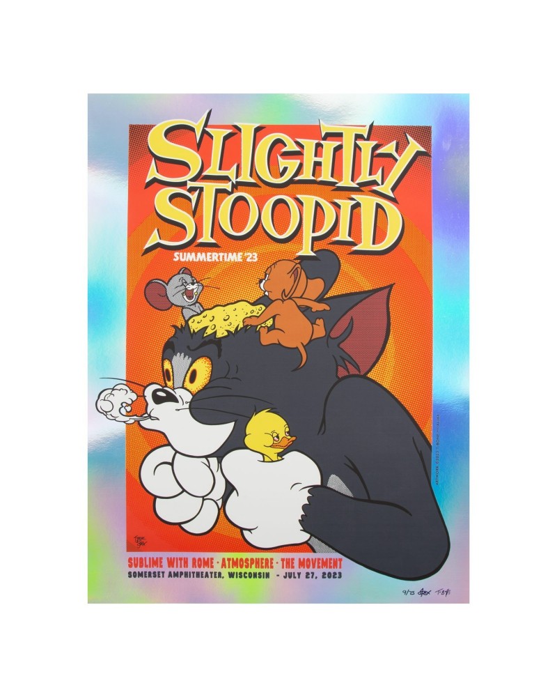 Slightly Stoopid 7/27/23 Somerset WI Foil Show Poster by T-Bone + Aljax $34.40 Decor