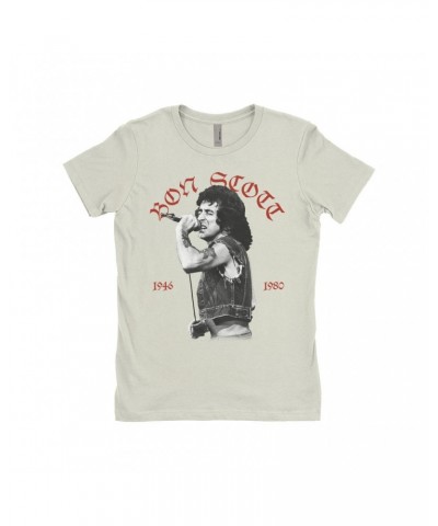 Bon Scott Ladies' Boyfriend T-Shirt | Old English 1946-1980 Shirt $11.98 Shirts