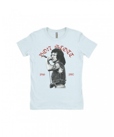 Bon Scott Ladies' Boyfriend T-Shirt | Old English 1946-1980 Shirt $11.98 Shirts