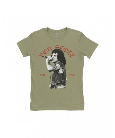 Bon Scott Ladies' Boyfriend T-Shirt | Old English 1946-1980 Shirt $11.98 Shirts