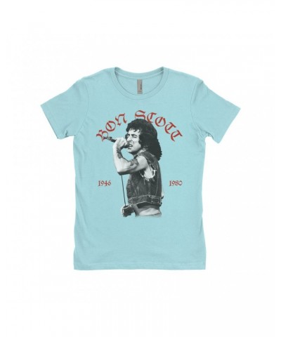 Bon Scott Ladies' Boyfriend T-Shirt | Old English 1946-1980 Shirt $11.98 Shirts