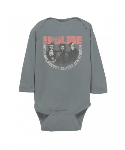 The Police Long Sleeve Bodysuit | JFK Stadium 1983 Concert Distressed Bodysuit $8.82 Shirts