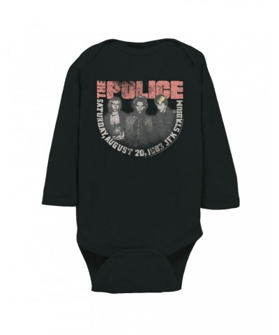 The Police Long Sleeve Bodysuit | JFK Stadium 1983 Concert Distressed Bodysuit $8.82 Shirts