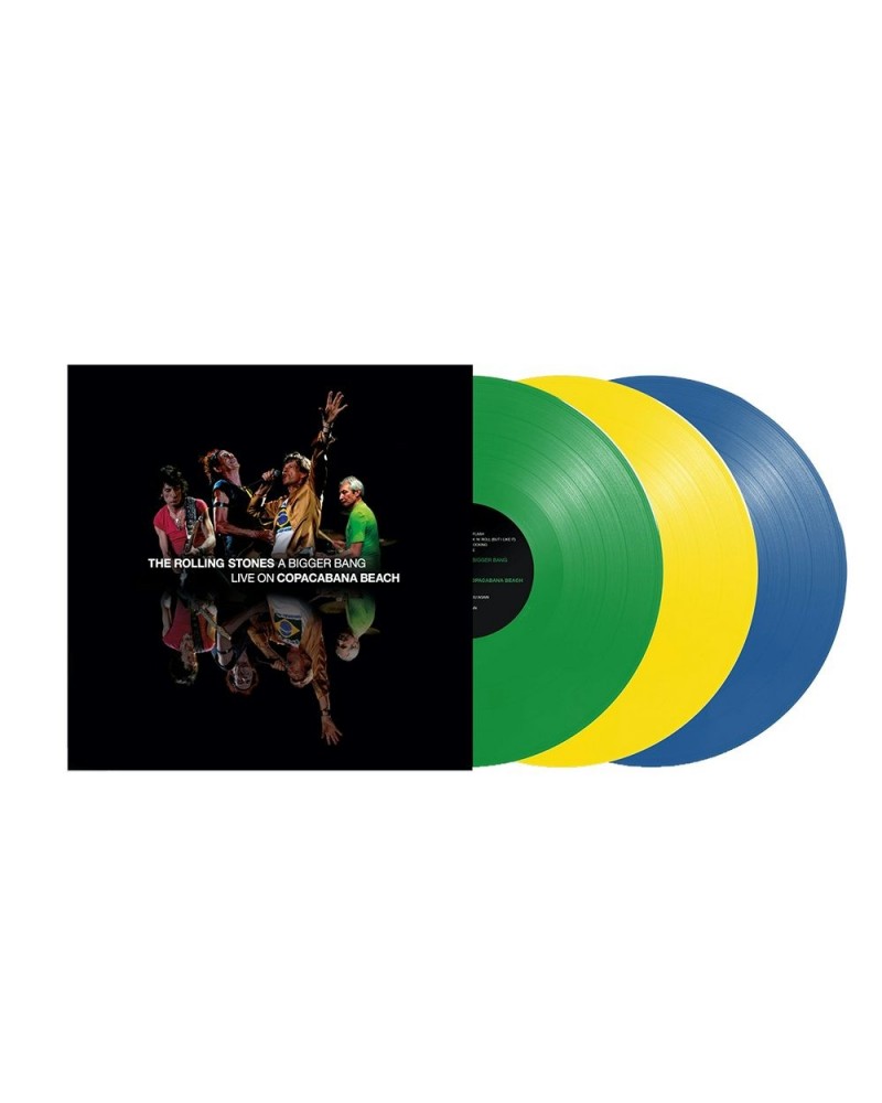 The Rolling Stones A Bigger Bang Live On Copacabana Beach Multi Color Green/Yellow/Blue 3LP $30.51 Vinyl