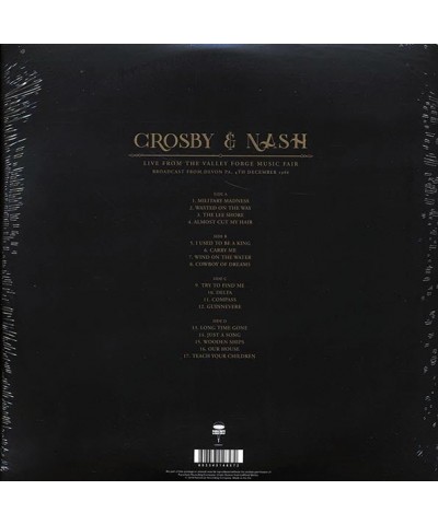 David Crosby Graham Nash LP - Live From The Valley Forge Music Fair: Broadcast From Devon PA 4th December 1986 (2xLP) (Vinyl)...