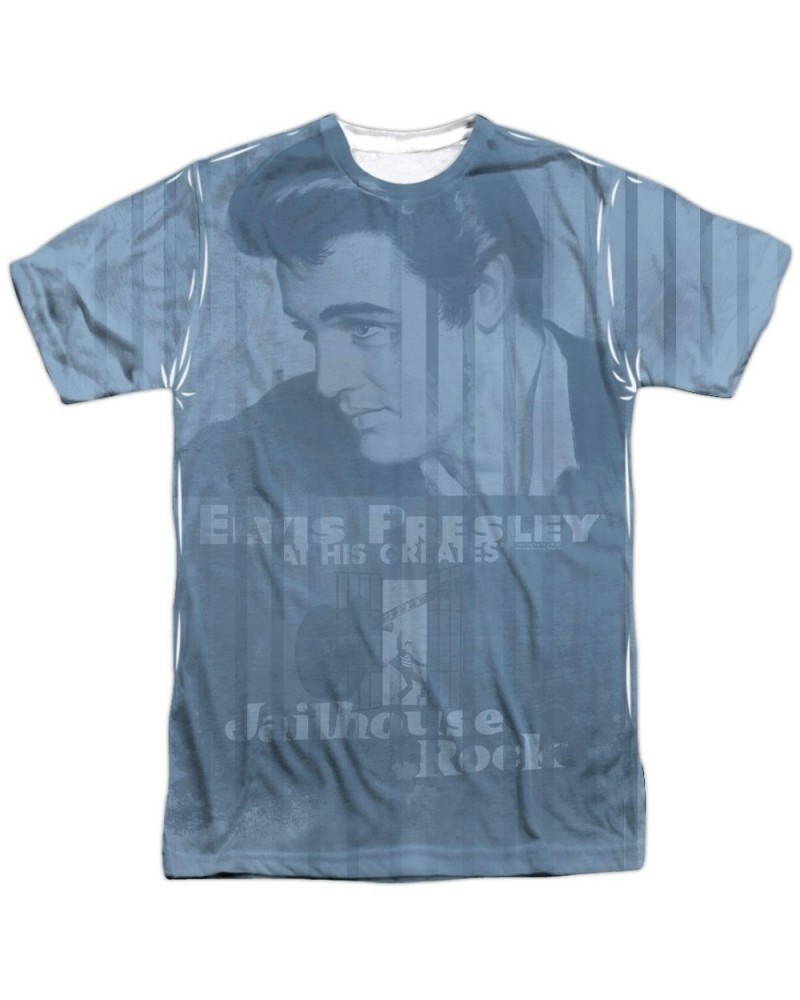 Elvis Presley Shirt | JAILHOUSE POSTER ALL OVER Tee $7.79 Shirts