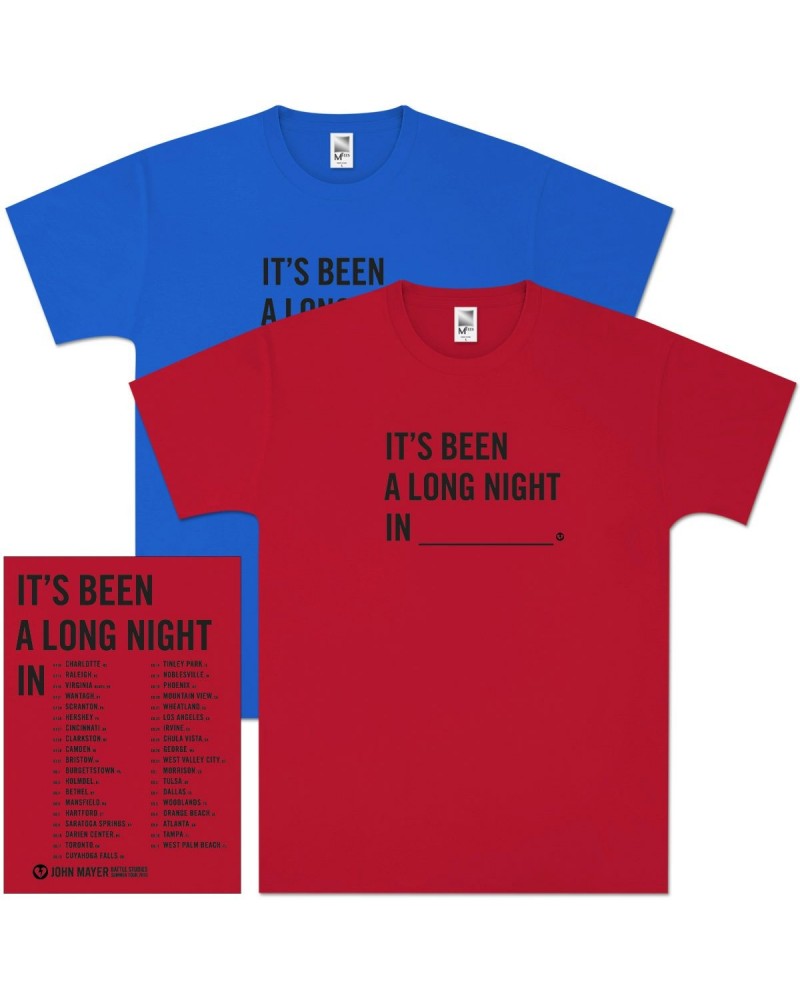 John Mayer "It's Been A Long Night In..." Tour Shirt $14.10 Shirts