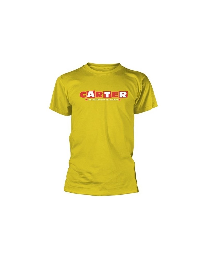 Carter The Unstoppable Sex Machine T-Shirt - Carter Usm Logo (Yellow) $10.75 Shirts