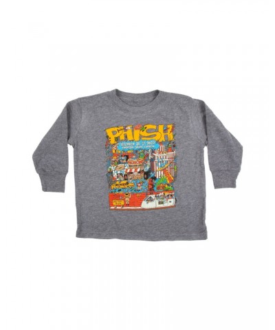 Phish Kids Rogue City Long Sleeve NYE 2022 Tee on Granite Grey $10.00 Shirts