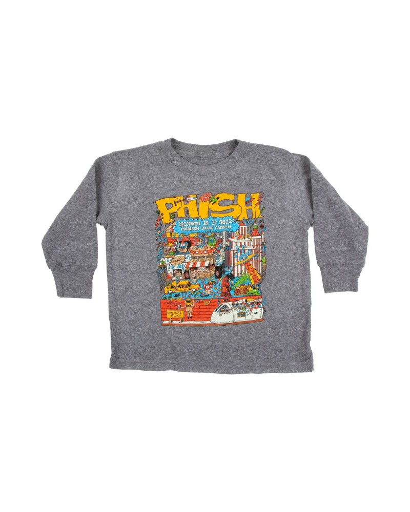 Phish Kids Rogue City Long Sleeve NYE 2022 Tee on Granite Grey $10.00 Shirts