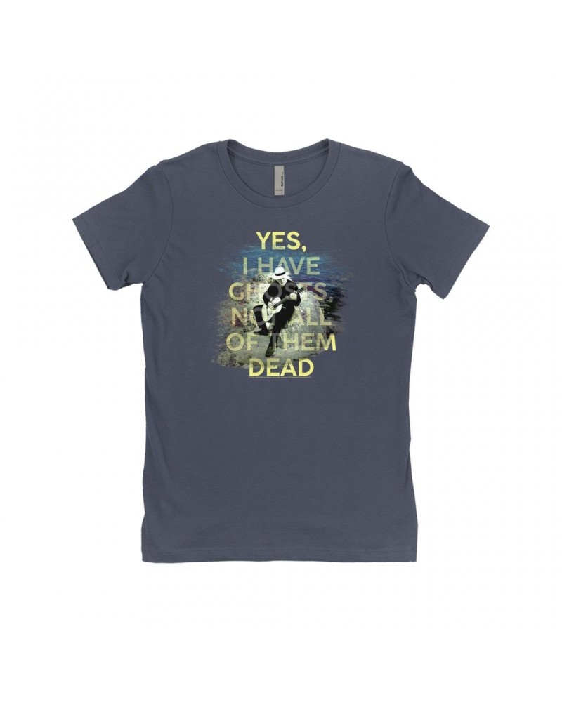 David Gilmour Ladies' Boyfriend T-Shirt | Yes I Have Ghosts Shirt $8.48 Shirts