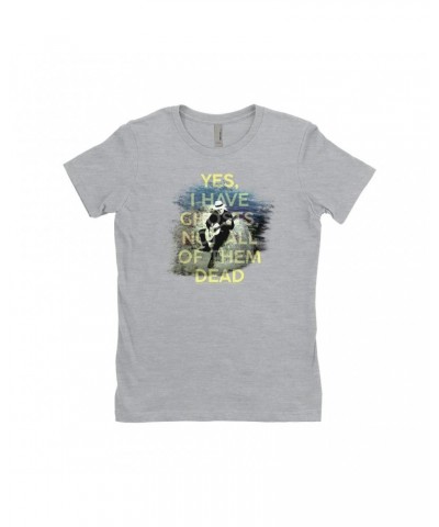 David Gilmour Ladies' Boyfriend T-Shirt | Yes I Have Ghosts Shirt $8.48 Shirts