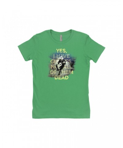 David Gilmour Ladies' Boyfriend T-Shirt | Yes I Have Ghosts Shirt $8.48 Shirts