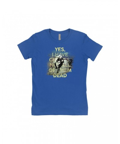 David Gilmour Ladies' Boyfriend T-Shirt | Yes I Have Ghosts Shirt $8.48 Shirts