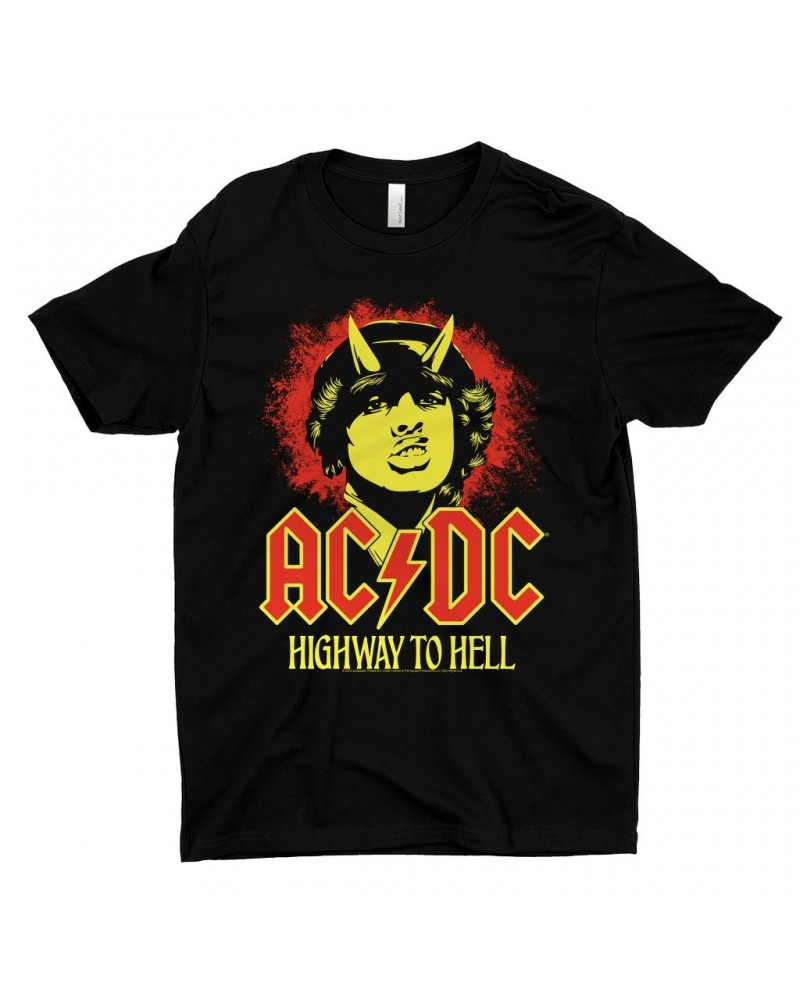 AC/DC T-Shirt | Red Yellow Angus Highway To Hell Design Shirt $12.48 Shirts