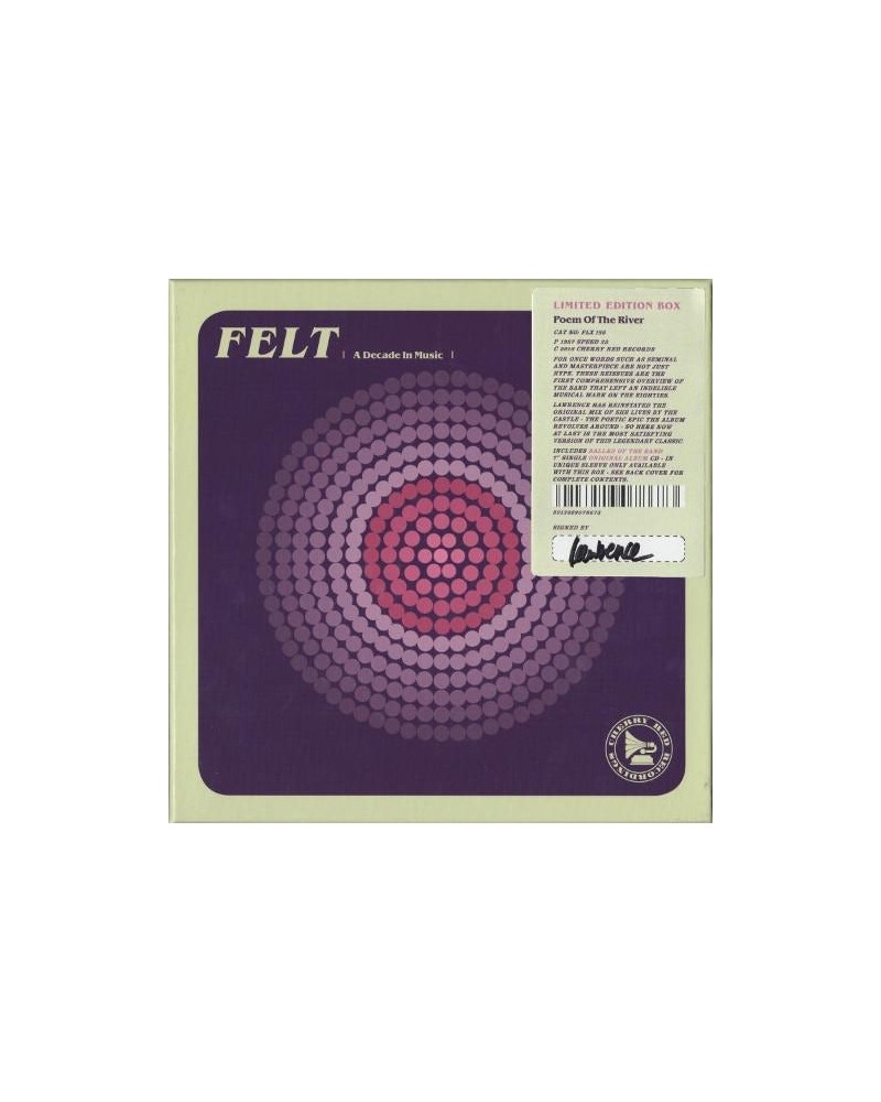 Felt POEM OF THE RIVER (REMASTERED CD/7 INCH VINYL BOX) CD $12.45 Vinyl