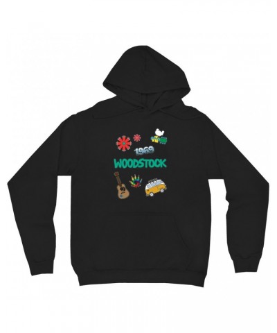 Woodstock Hoodie | Patches Design Hoodie $19.18 Sweatshirts