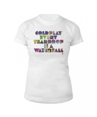 Coldplay Every Teardrop Is A Waterfall Women's Tee $7.98 Shirts