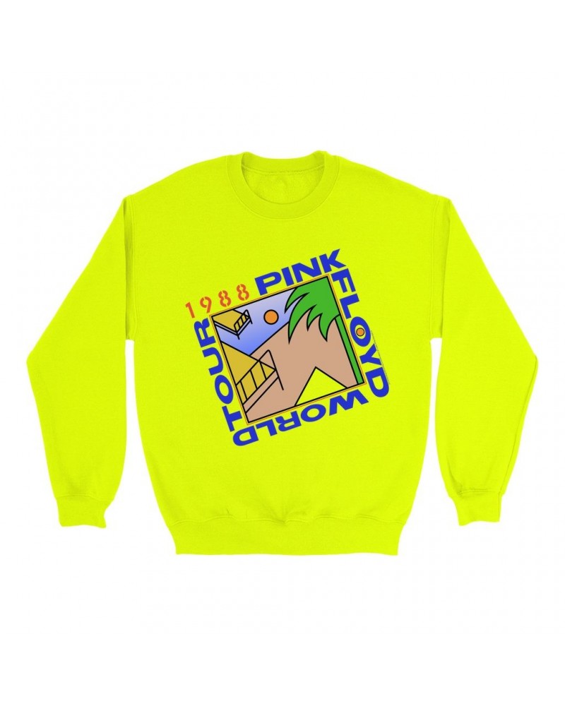 Pink Floyd Bright Colored Sweatshirt | '88 World Tour Sweatshirt $13.63 Sweatshirts