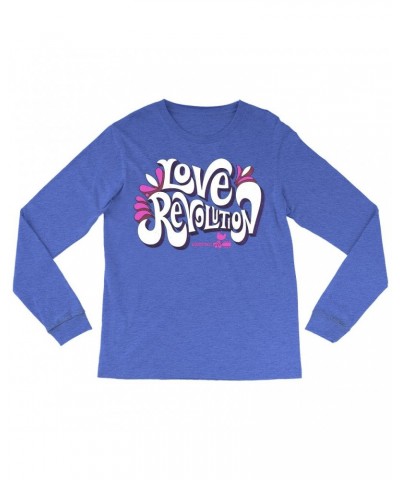 Woodstock Long Sleeve Shirt | Love Revolution Pink Hues Image Shirt $13.78 Shirts