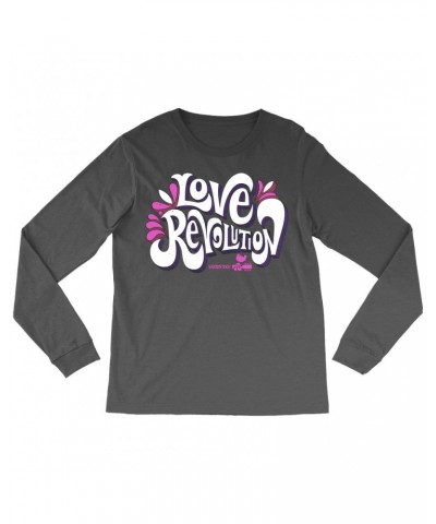 Woodstock Long Sleeve Shirt | Love Revolution Pink Hues Image Shirt $13.78 Shirts