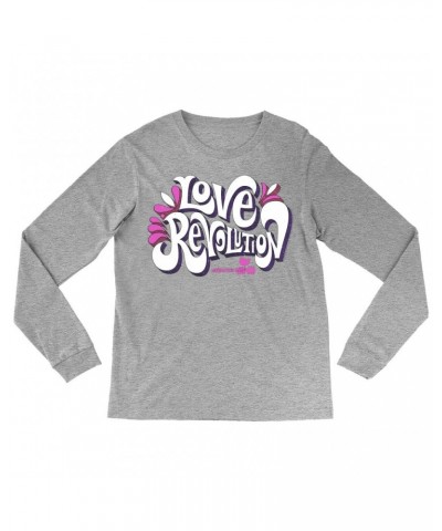 Woodstock Long Sleeve Shirt | Love Revolution Pink Hues Image Shirt $13.78 Shirts