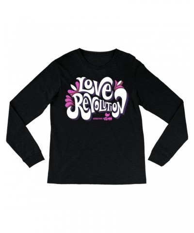 Woodstock Long Sleeve Shirt | Love Revolution Pink Hues Image Shirt $13.78 Shirts