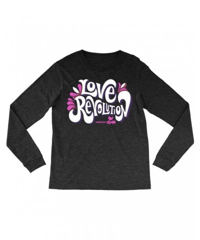 Woodstock Long Sleeve Shirt | Love Revolution Pink Hues Image Shirt $13.78 Shirts